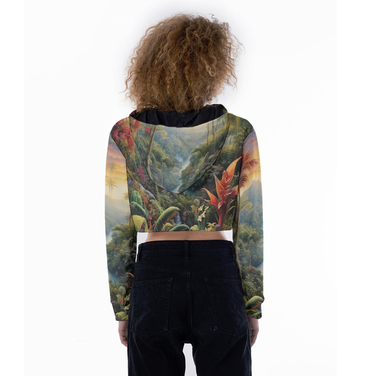 All-Over Print Women's Crop Top Hoodie
