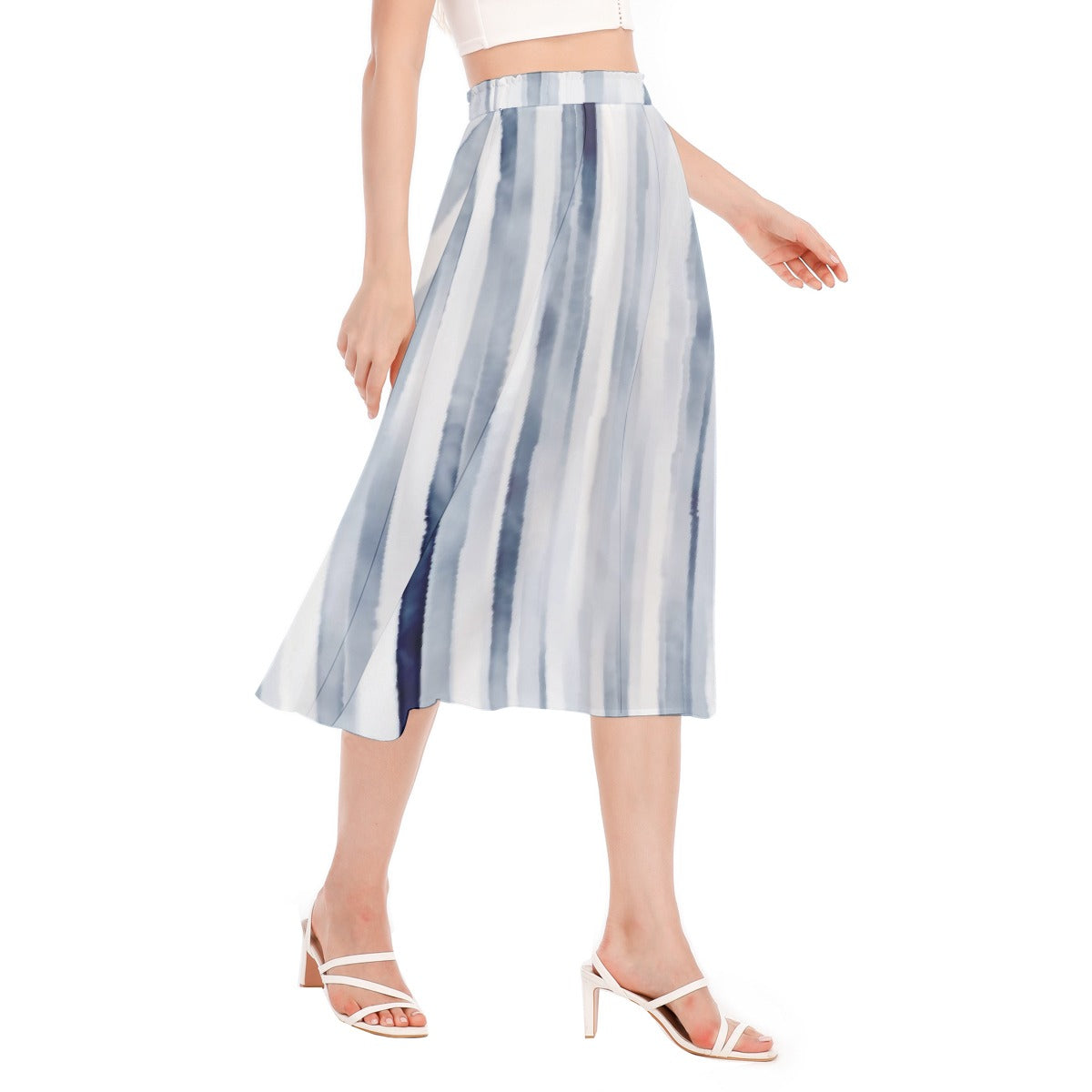 All-Over Print Women's Long Section Chiffon Skirt