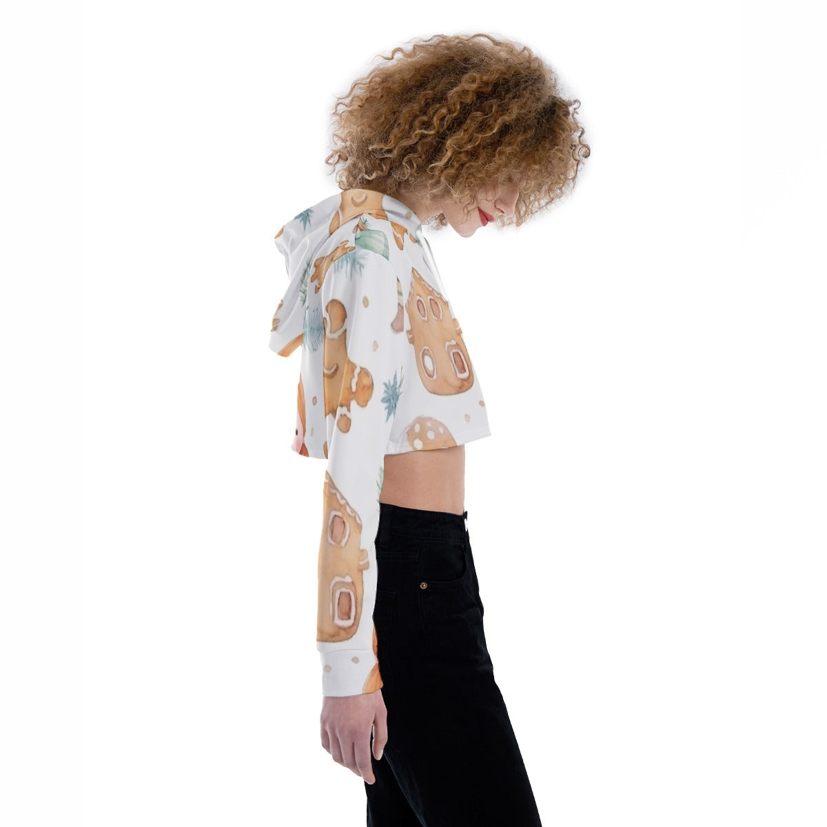All-Over Print Women's Crop Top Hoodie