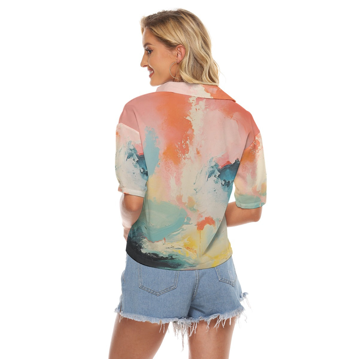 All-Over Print Women's V-neck Shirts