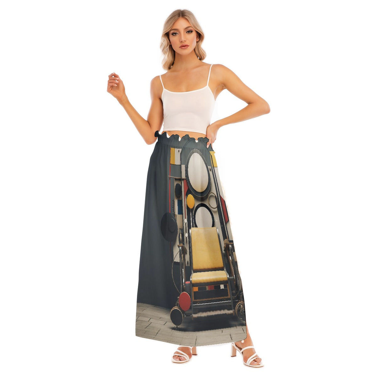 All-Over Print Women's Side Split Skirt