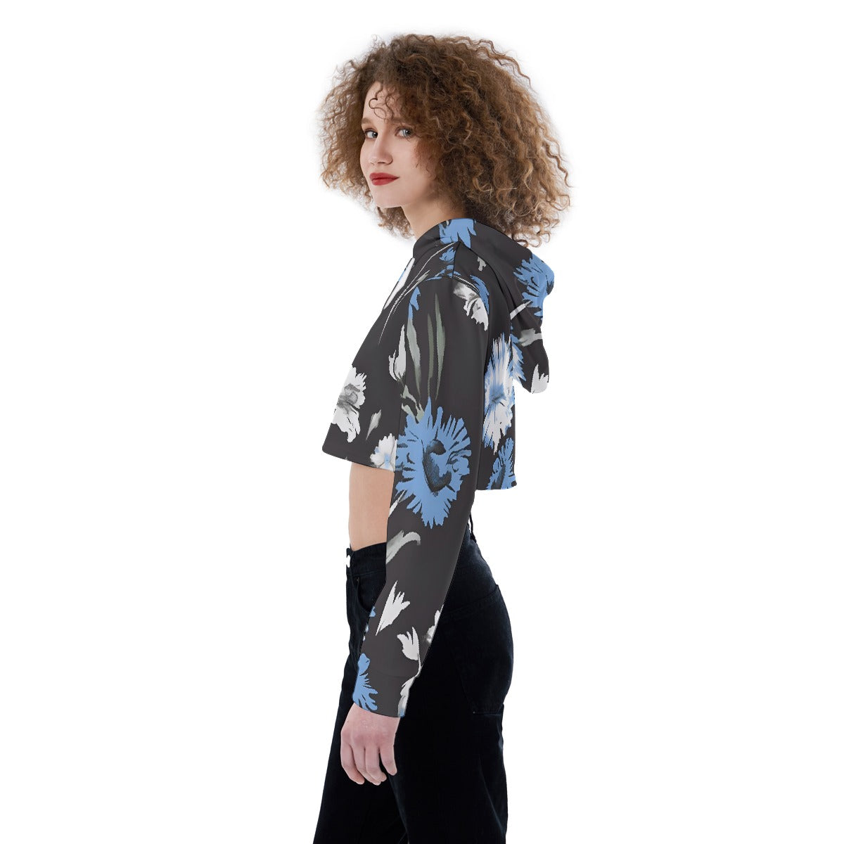 All-Over Print Women's Crop Top Hoodie