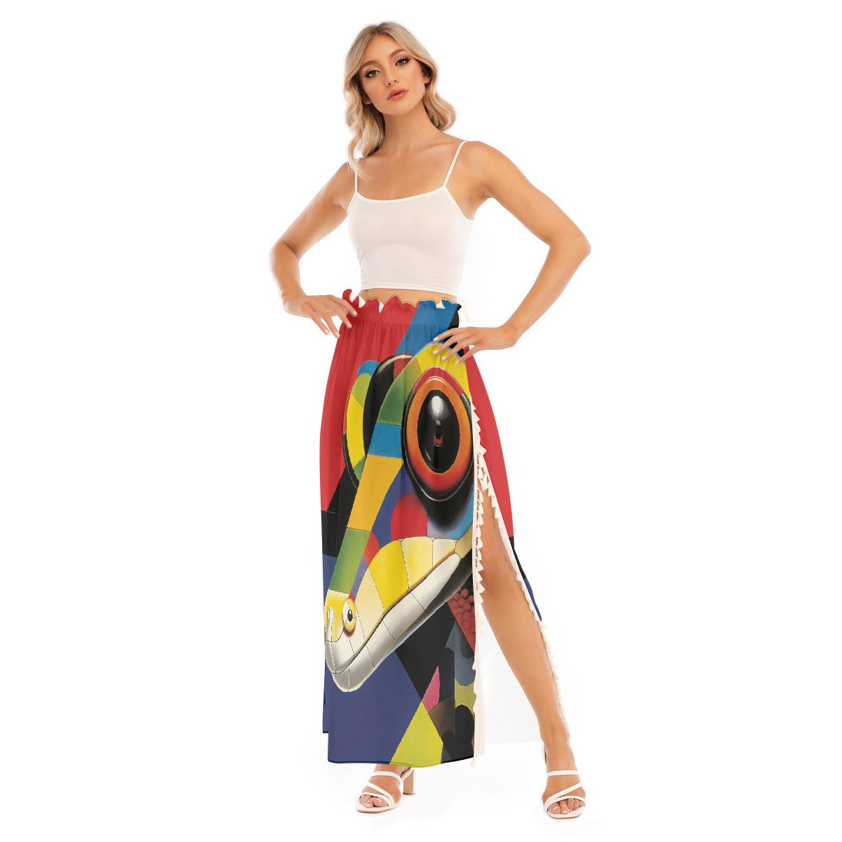 All-Over Print Women's Side Split Skirt