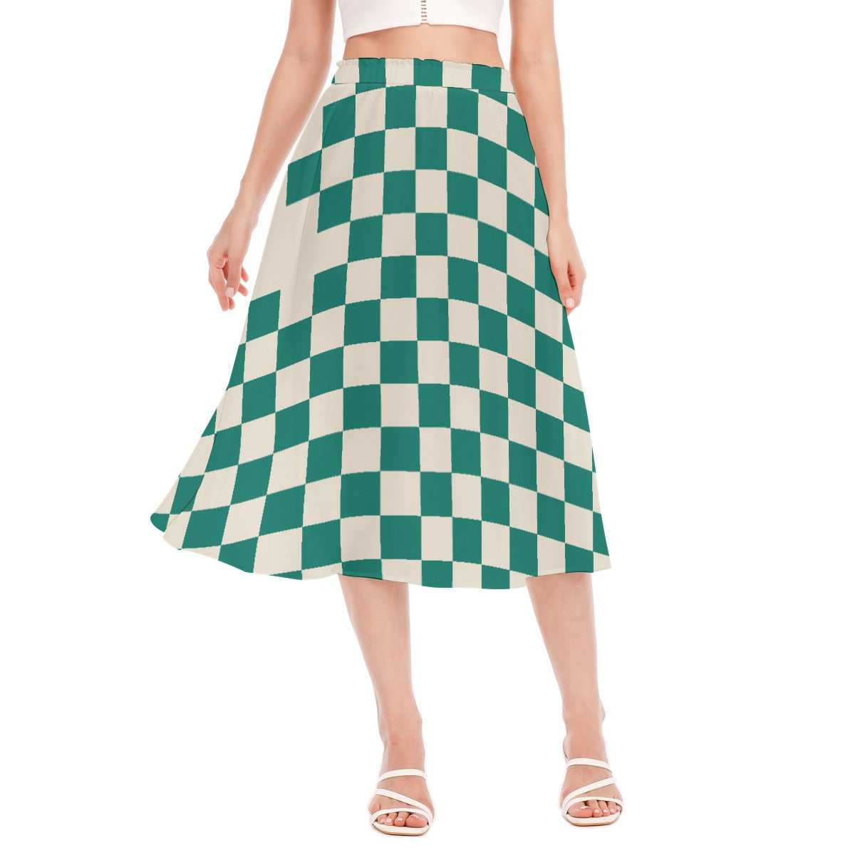 All-Over Print Women's Long Section Chiffon Skirt