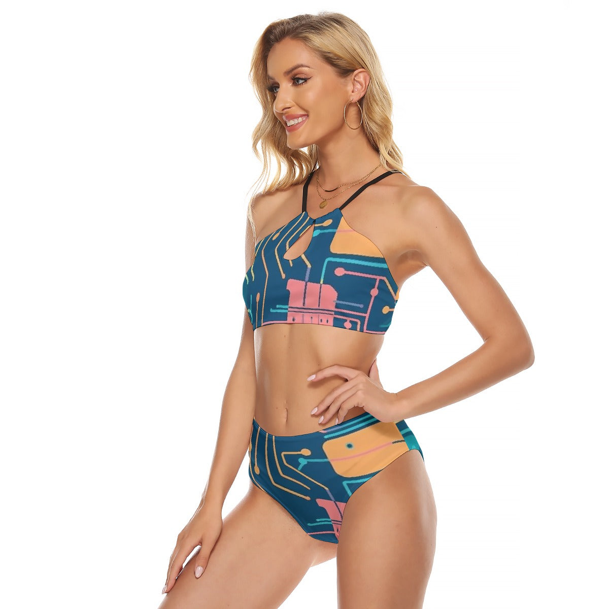 All-Over Print Women's Cami Keyhole One-piece Swimsuit