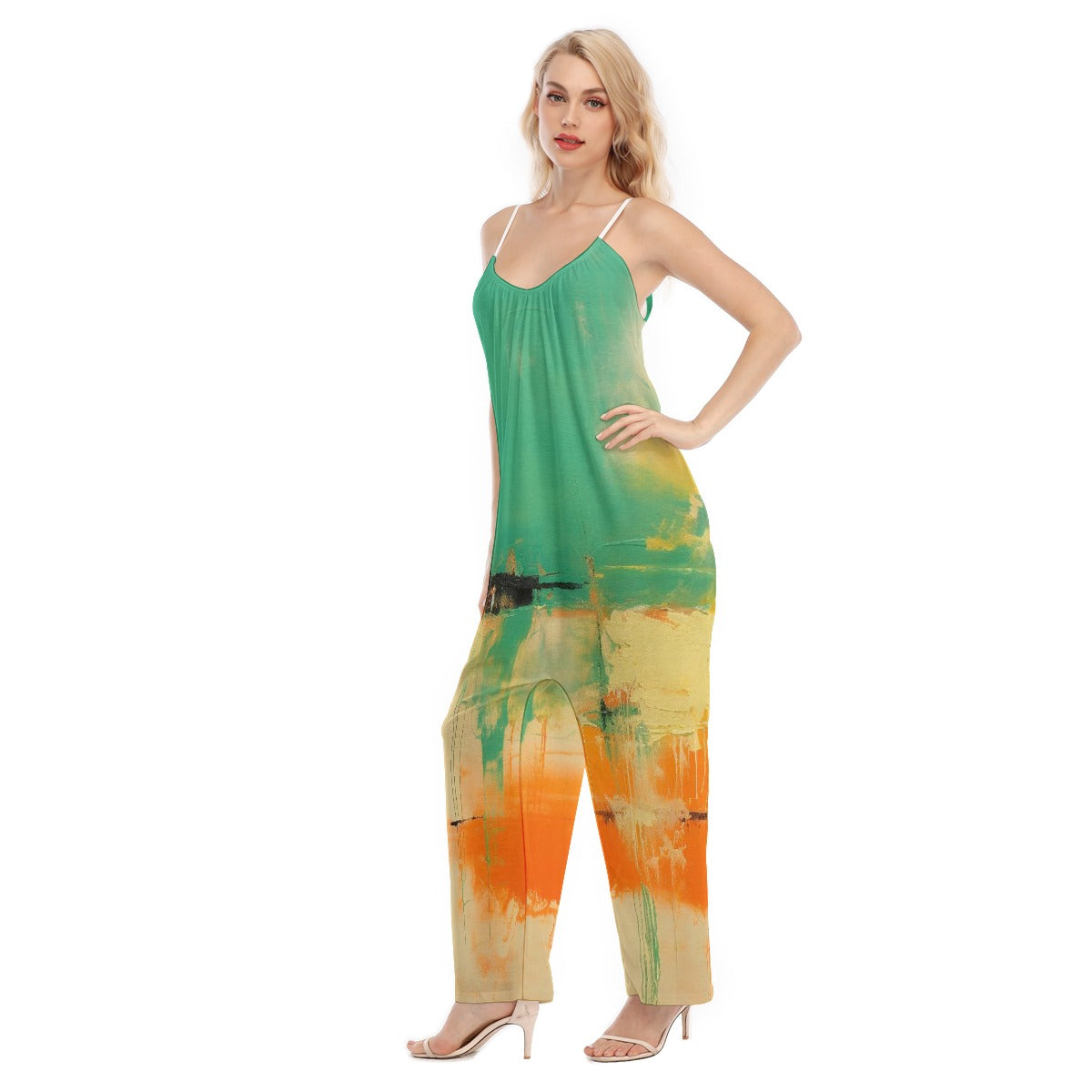 All-Over Print Women's Loose Cami Jumpsuit