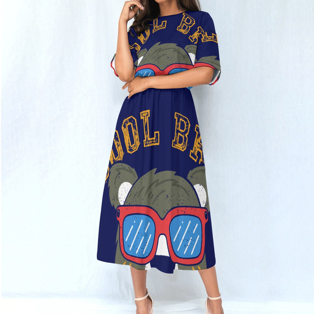 All-Over Print Women's Elastic Waist Dress