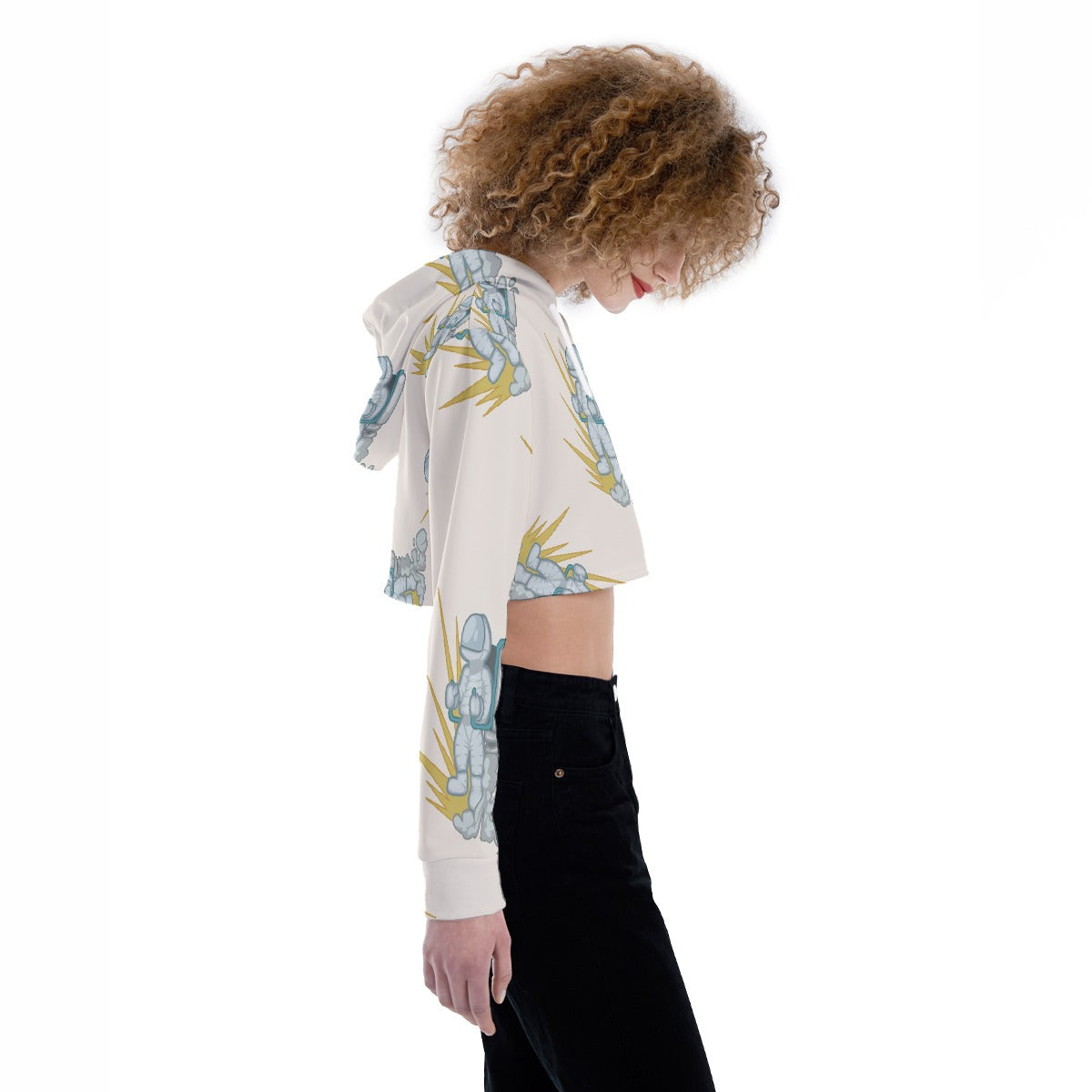 All-Over Print Women's Crop Top Hoodie