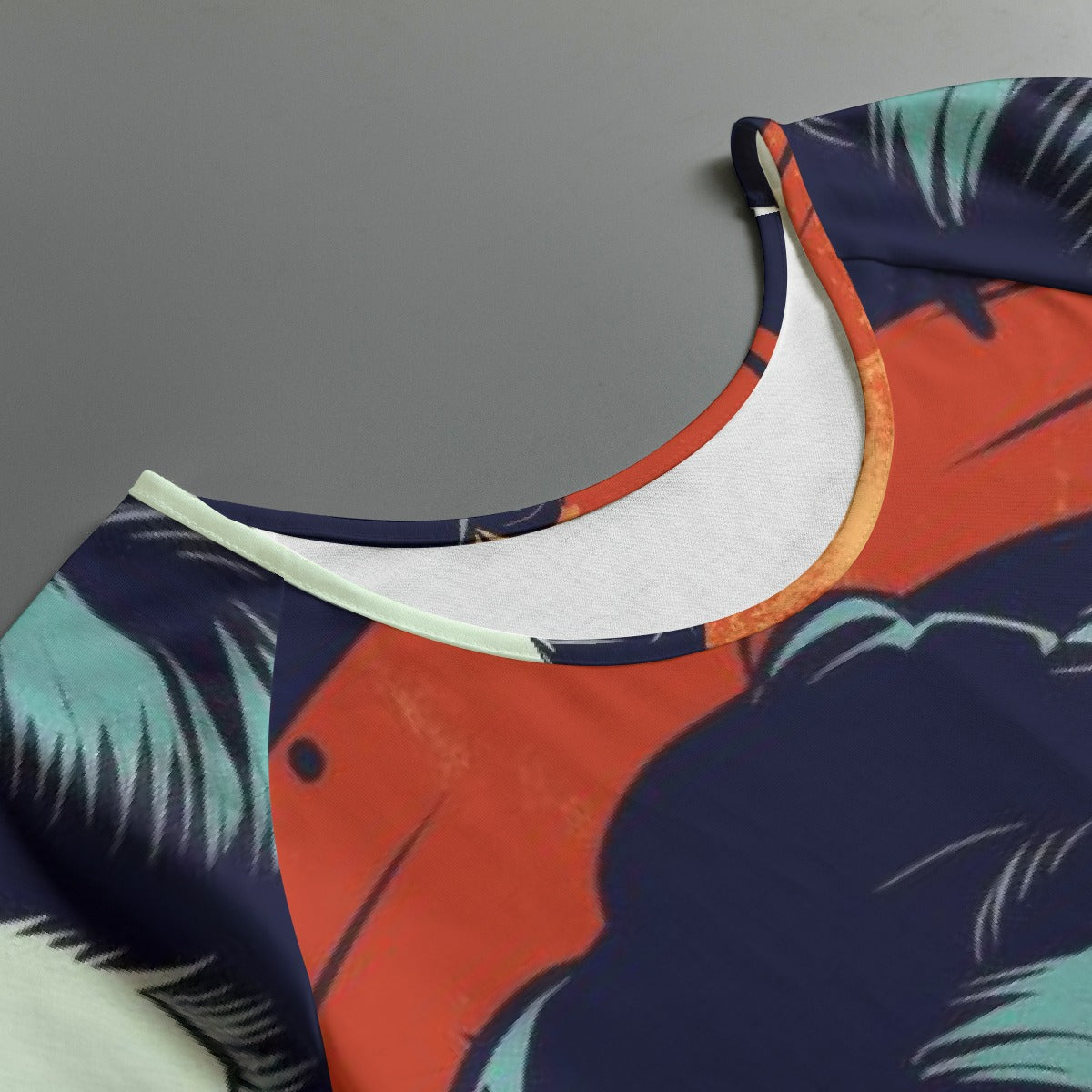 All-Over Print Women's Round Neck T-shirt With Raglan Sleeve