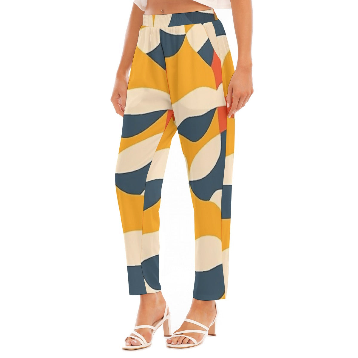 All-Over Print Women's Loose Straight-leg Pants