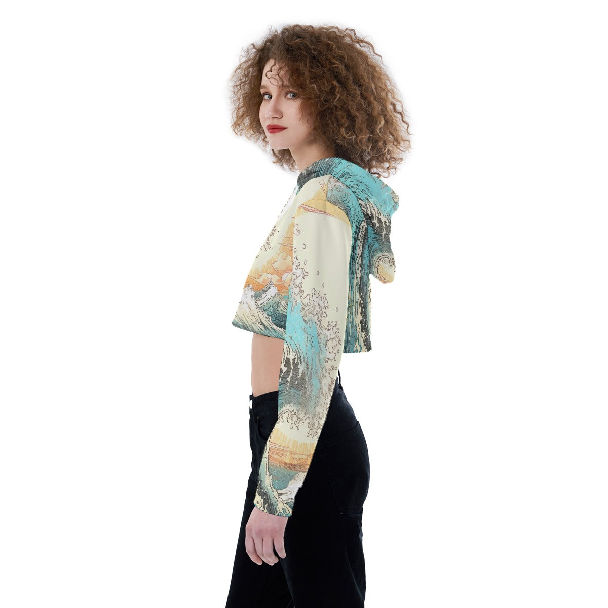 All-Over Print Women's Crop Top Hoodie