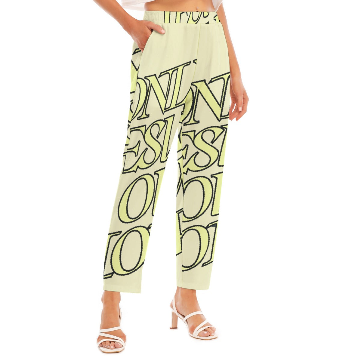 All-Over Print Women's Loose Straight-leg Pants