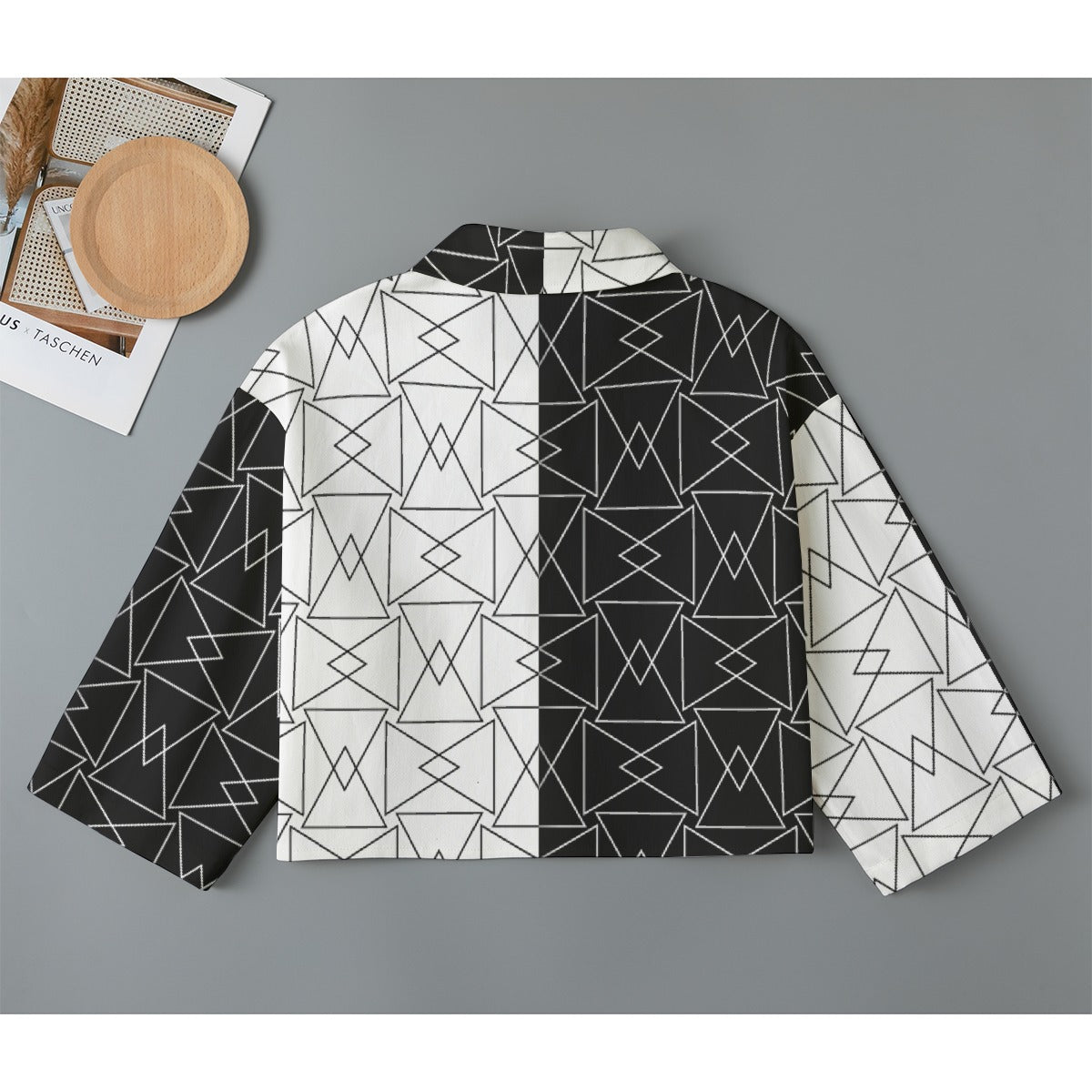 All-Over Print Women's Cropped Jacket | 245GSM Cotton