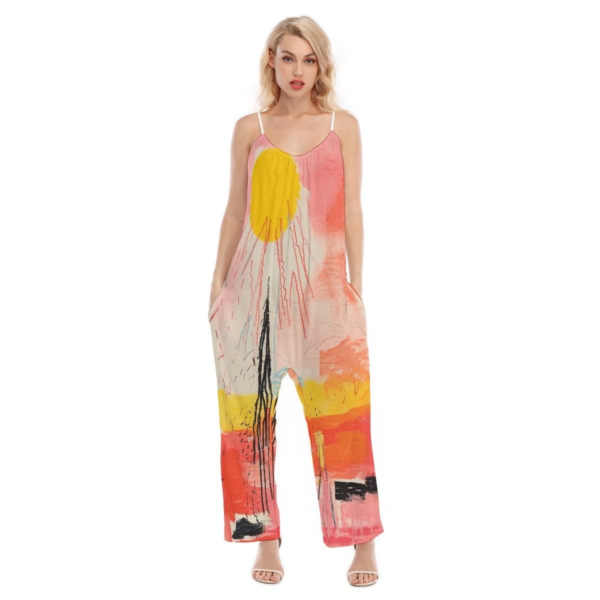 All-Over Print Women's Loose Cami Jumpsuit