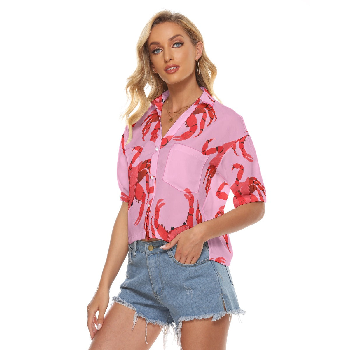 All-Over Print Women's V-neck Shirts