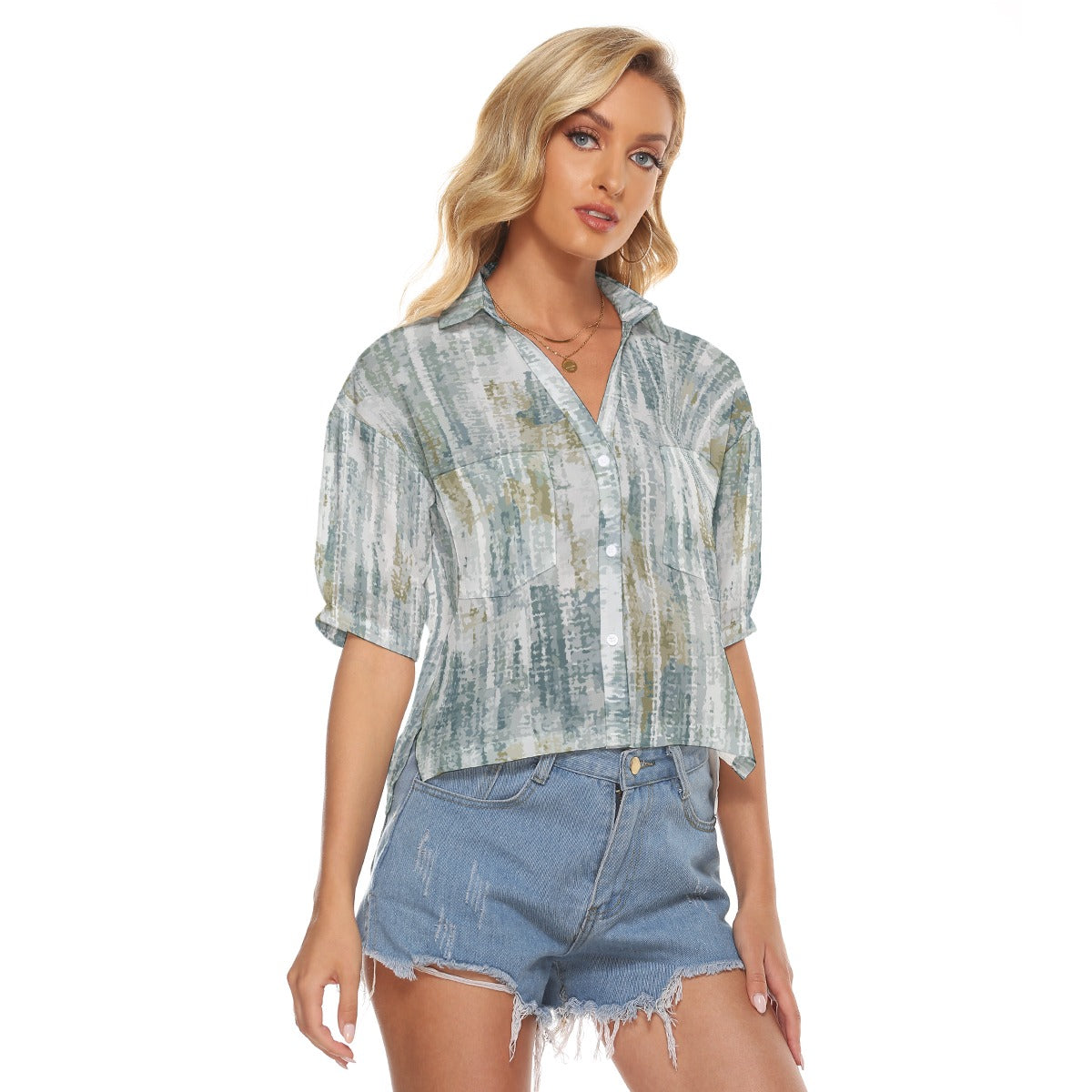 All-Over Print Women's V-neck Shirts