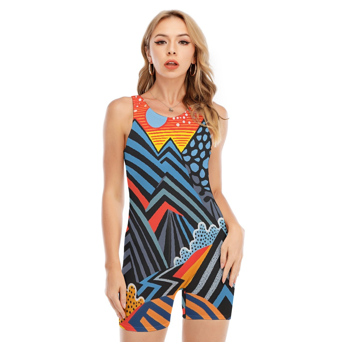 All-Over Print Women's Sleeveless One-piece Swimsuit