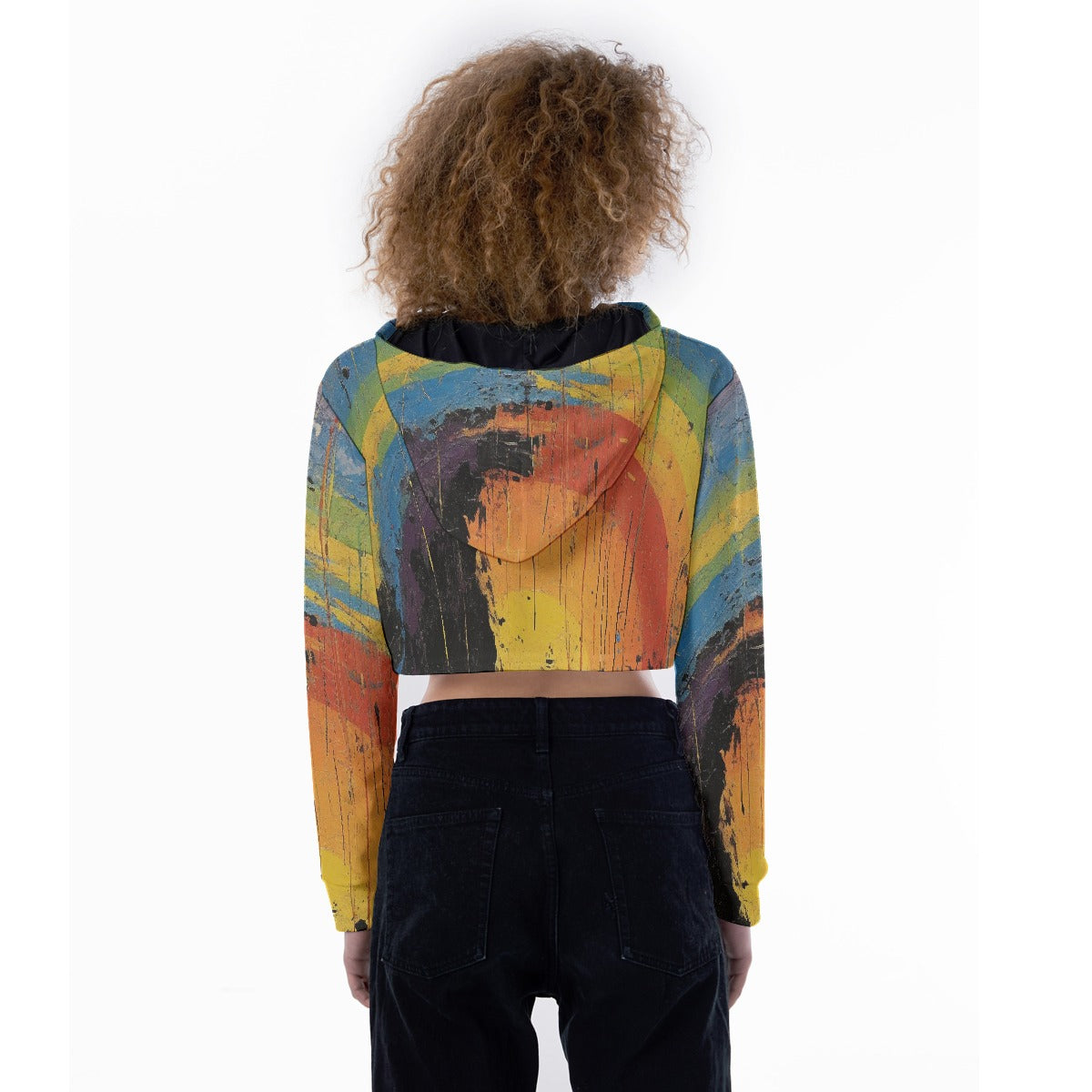All-Over Print Women's Crop Top Hoodie