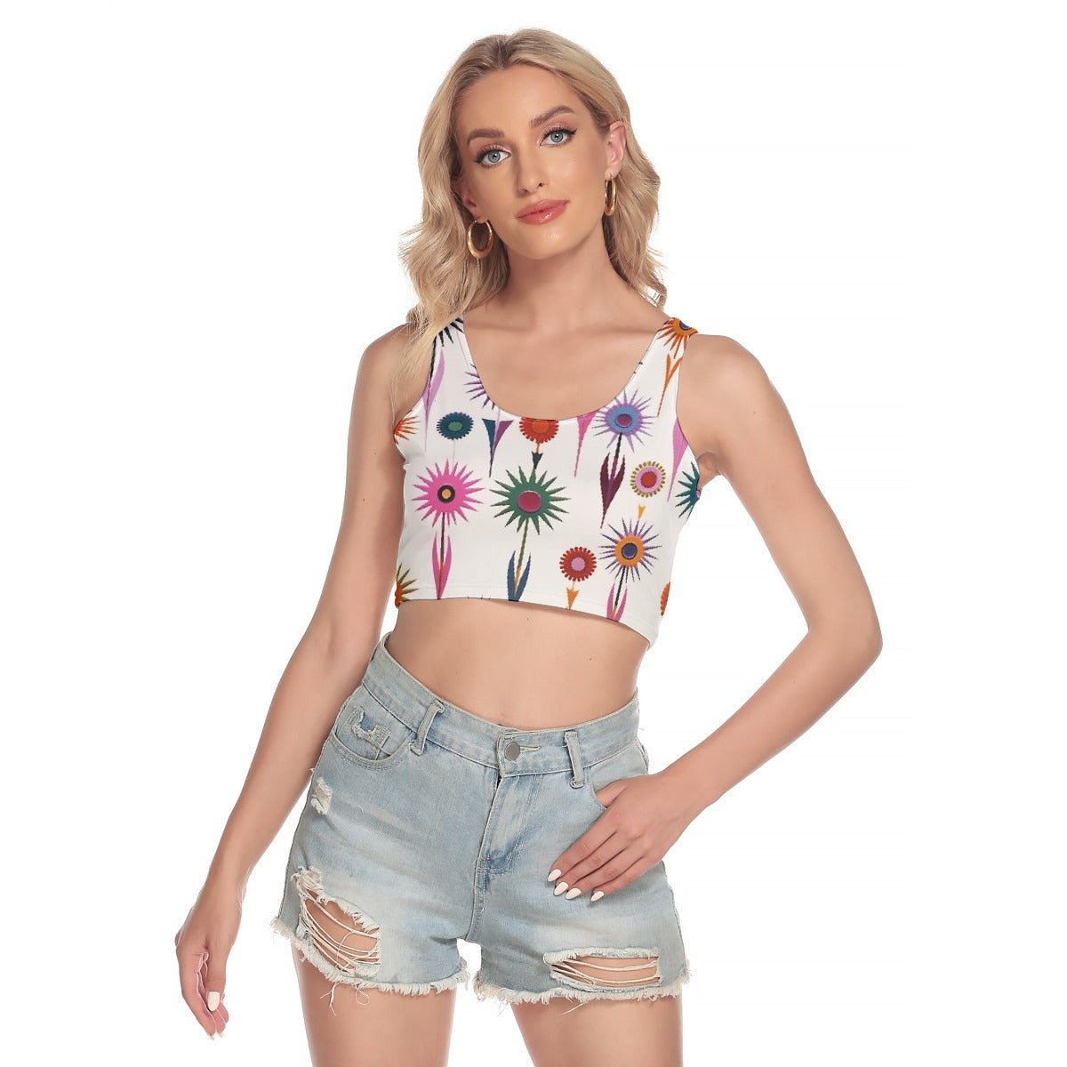 All-Over Print Women's Sport Crop Tank Top