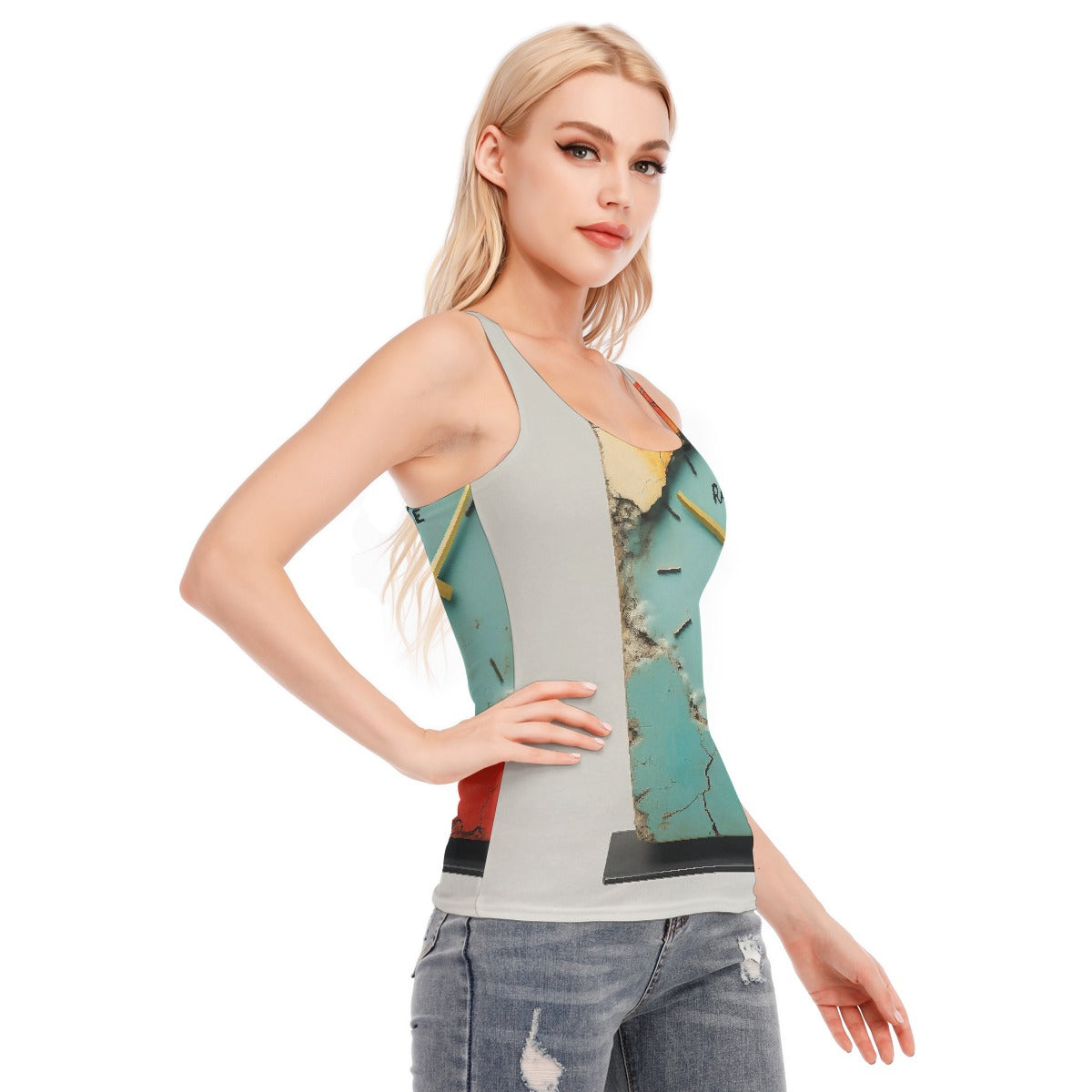 All-Over Print Women's Racer Vest | 190GSM Cotton