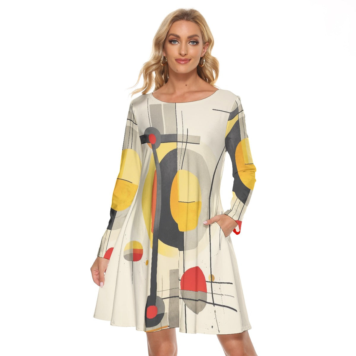 All-Over Print Women's Crew Neck Dress