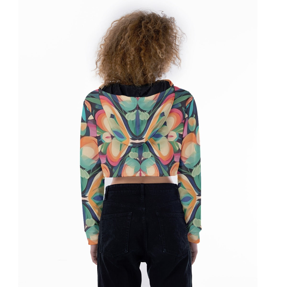All-Over Print Women's Crop Top Hoodie