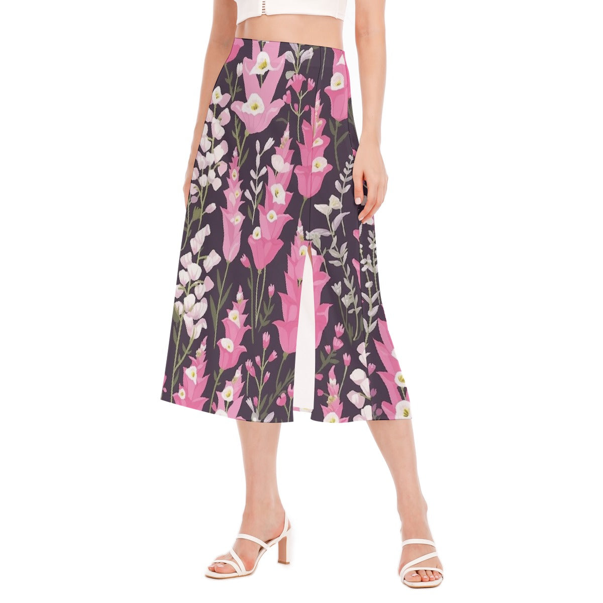 All-Over Print Women's High Slit Long Skirt