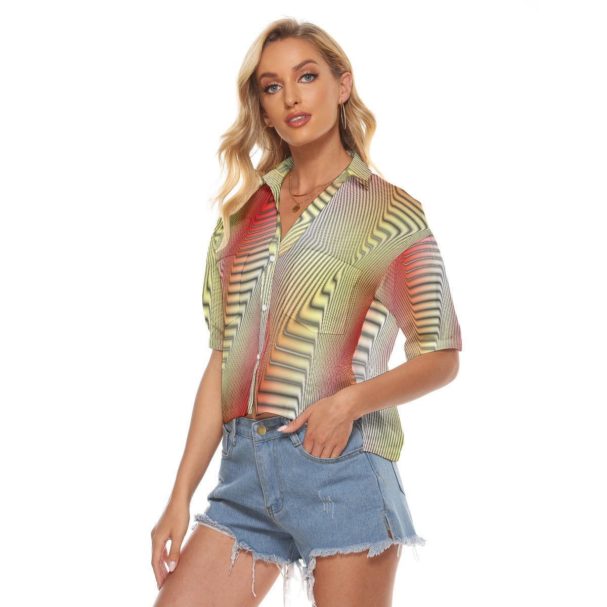 All-Over Print Women's V-neck Shirts