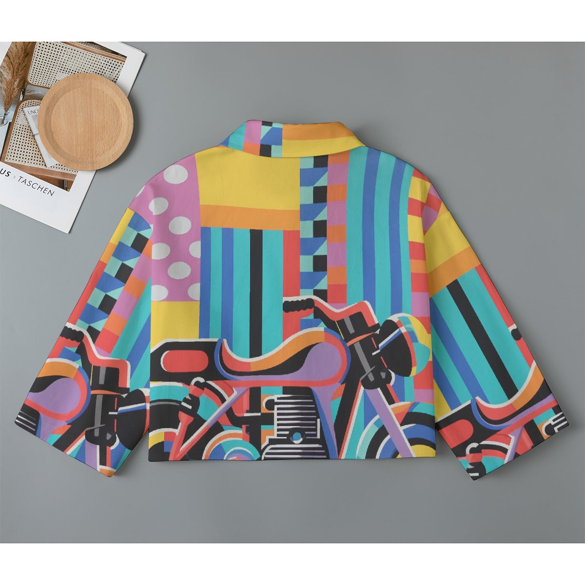 All-Over Print Women's Cropped Jacket | 245GSM Cotton