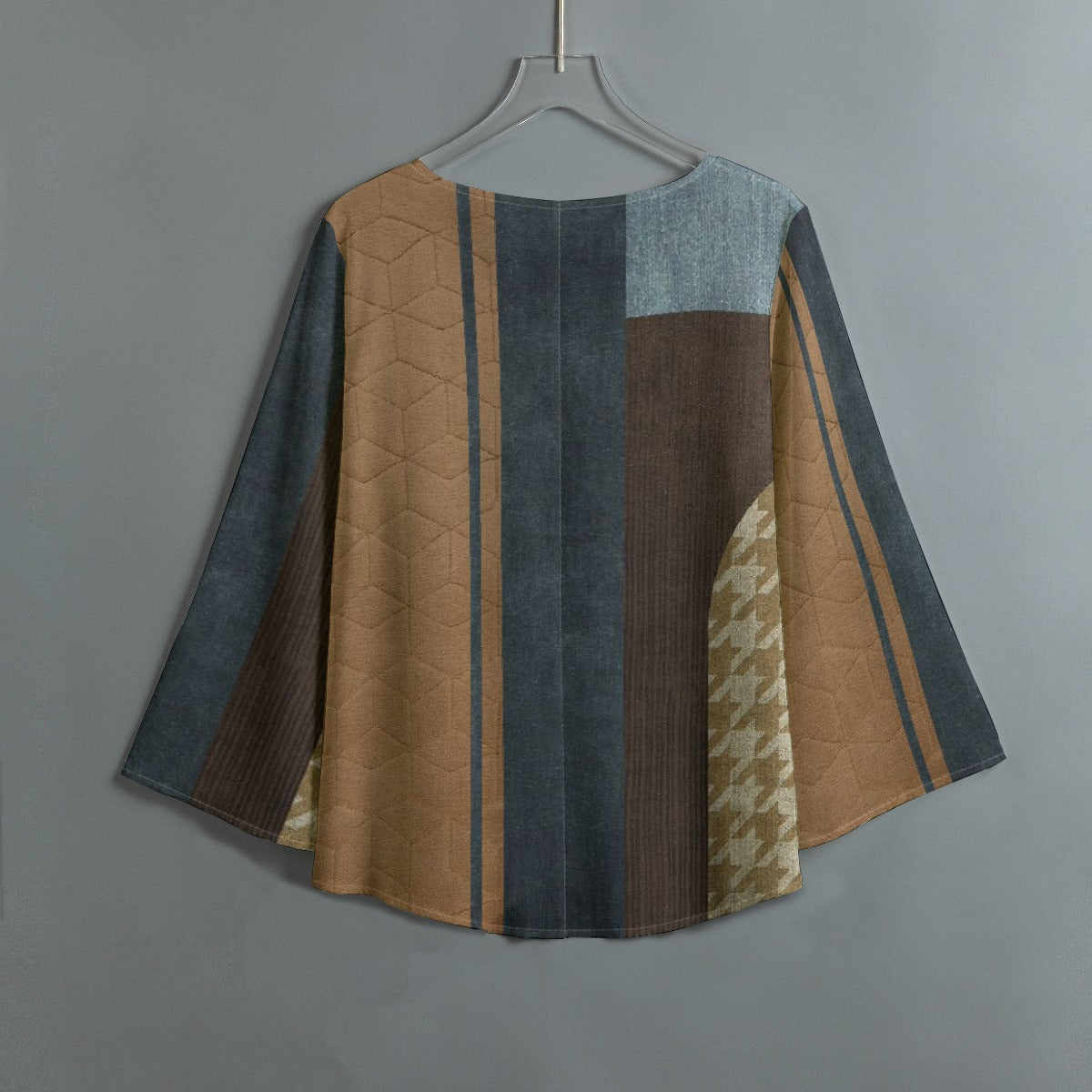 All-Over Print Women's V-neck T-shirt With Irregular Hem