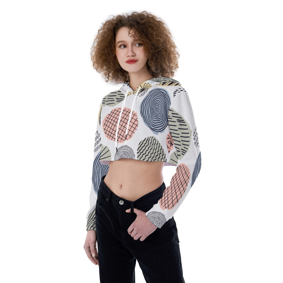 All-Over Print Women's Crop Top Hoodie
