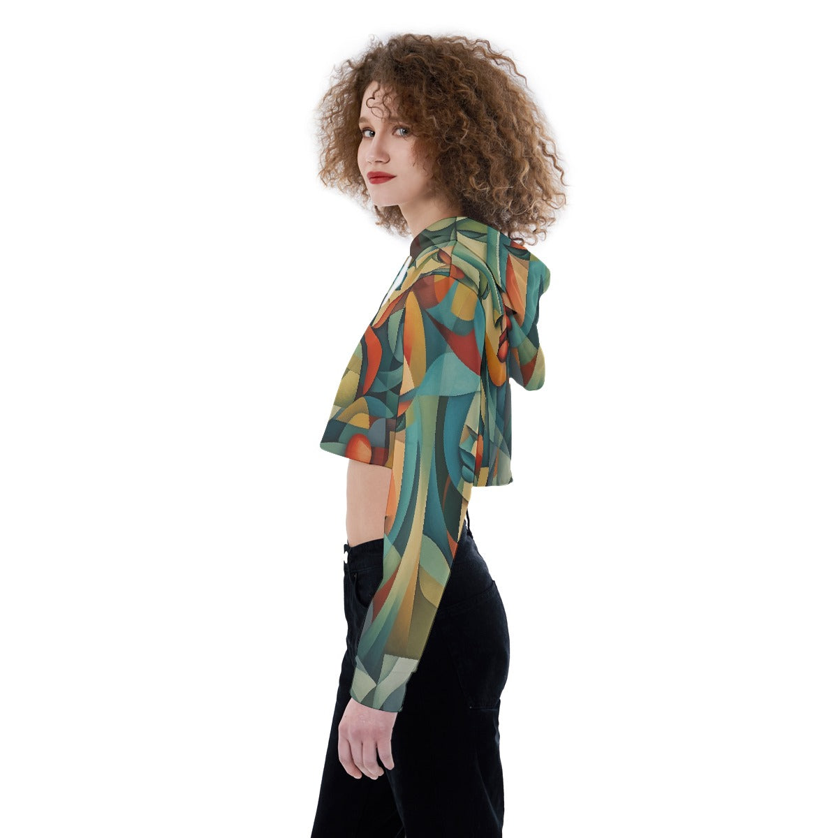 All-Over Print Women's Crop Top Hoodie