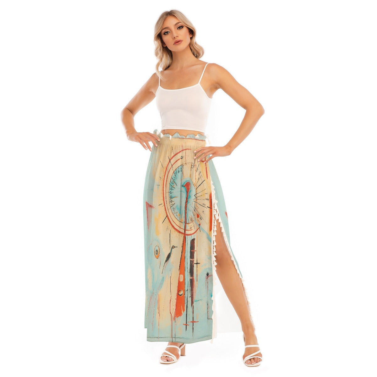 All-Over Print Women's Side Split Skirt
