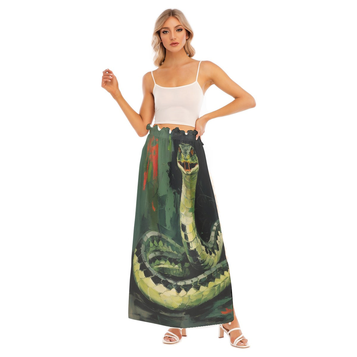 All-Over Print Women's Side Split Skirt