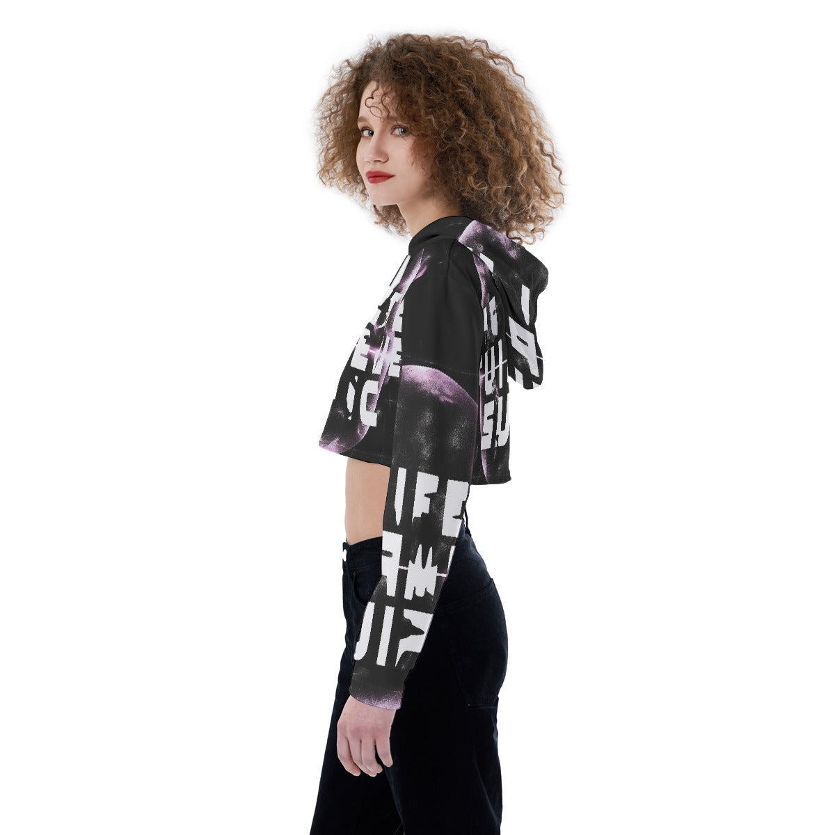 All-Over Print Women's Crop Top Hoodie