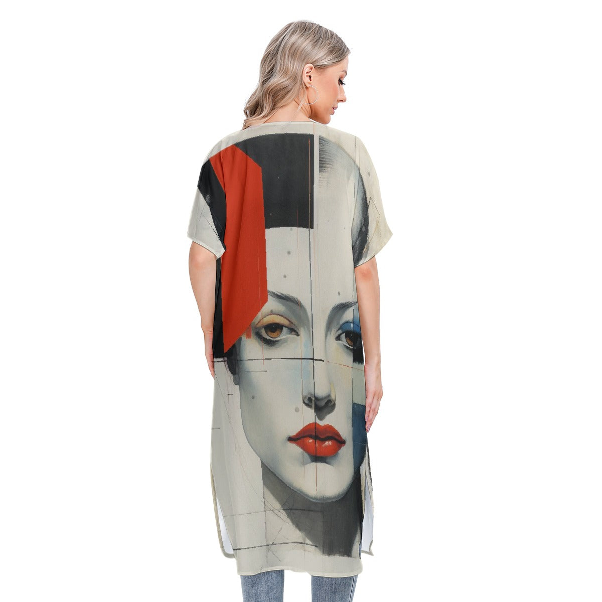 All-Over Print Women's Short Sleeve Cardigan