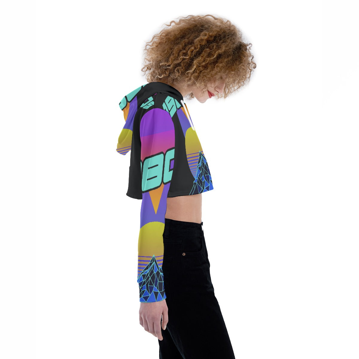All-Over Print Women's Crop Top Hoodie