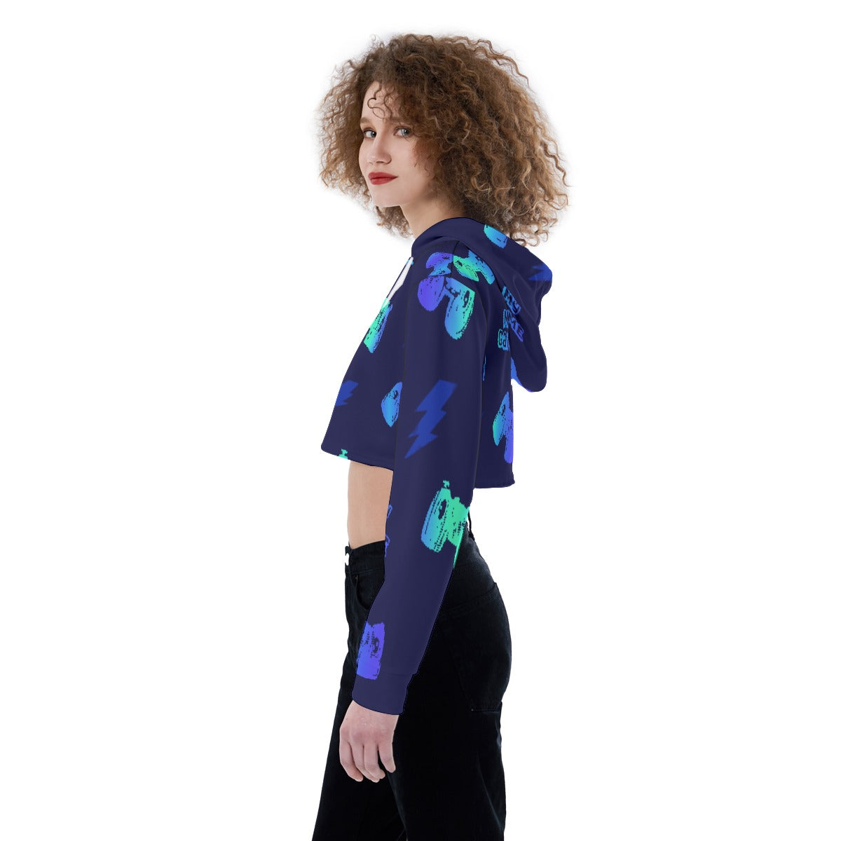 All-Over Print Women's Crop Top Hoodie