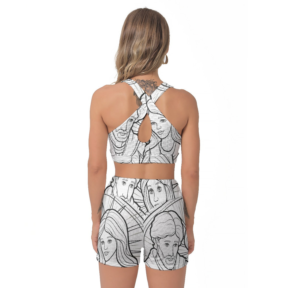 All-Over Print Women's Sports Bra Suit