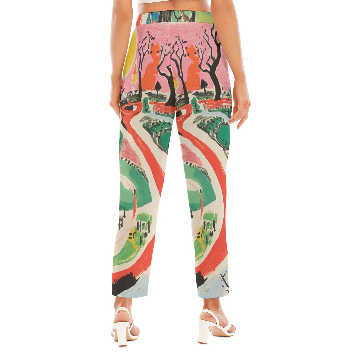 All-Over Print Women's Loose Straight-leg Pants