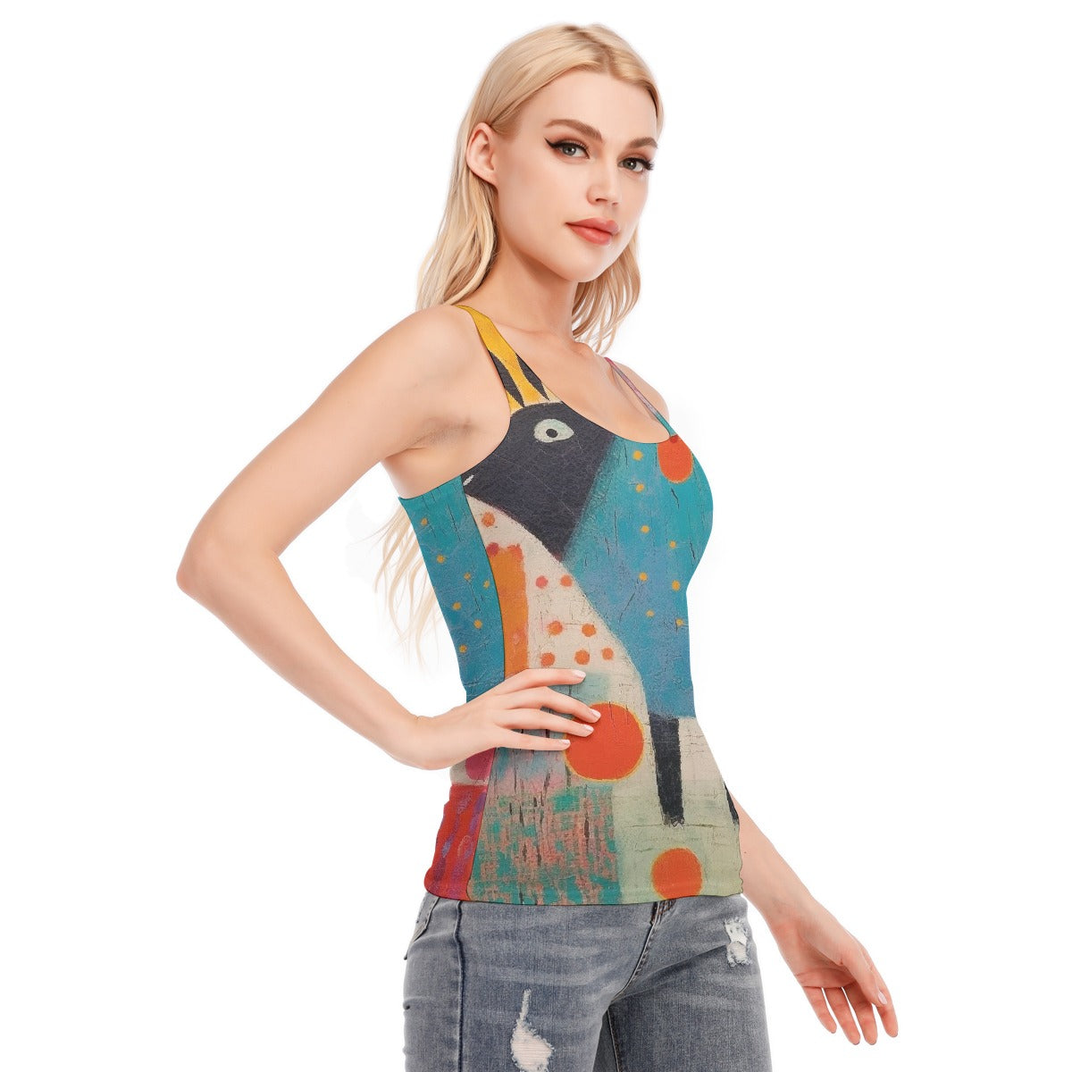 All-Over Print Women's Racer Vest | 190GSM Cotton