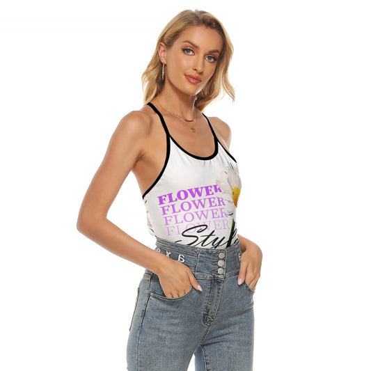 All-Over Print Women's Criss-Cross Open Back Tank Top