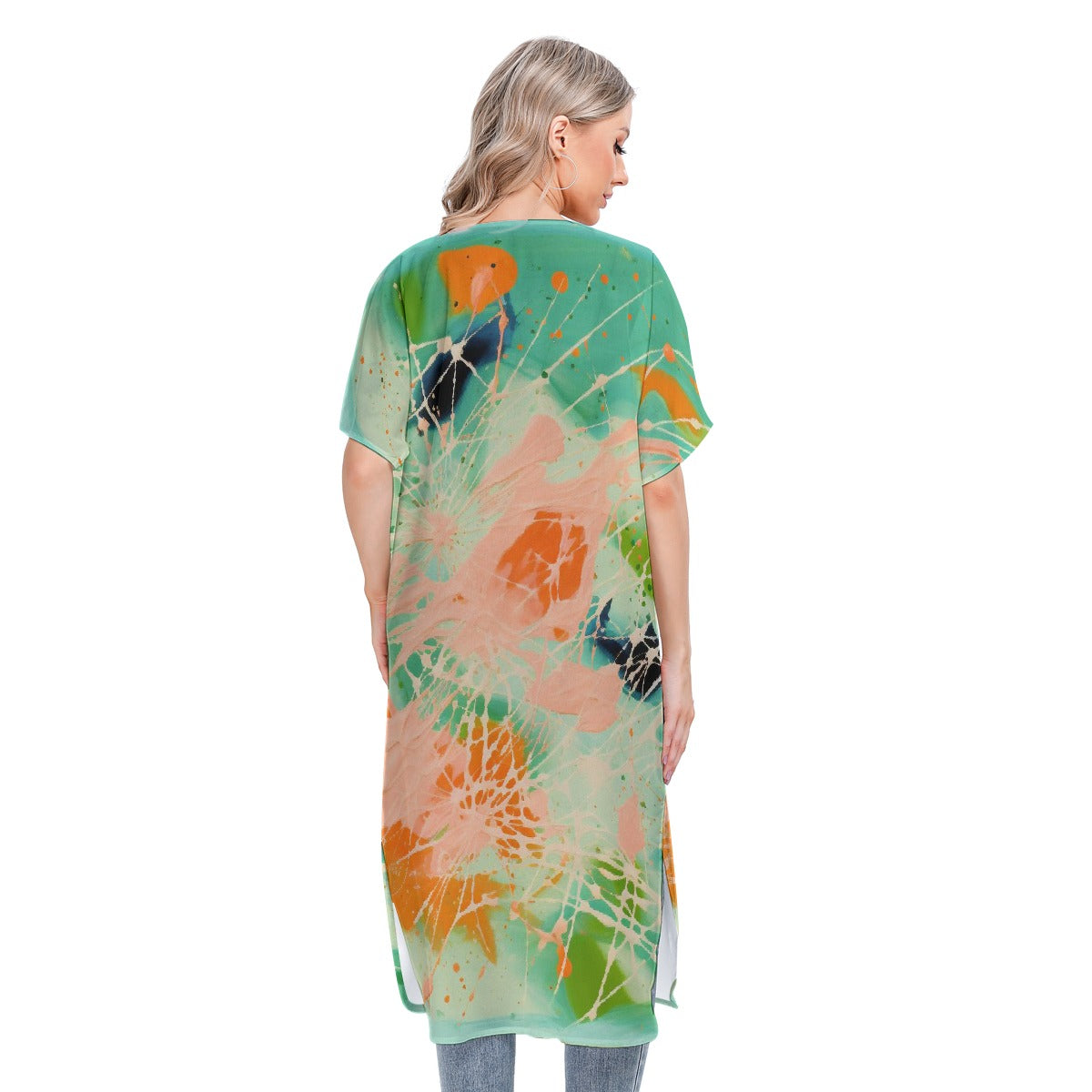 All-Over Print Women's Short Sleeve Cardigan