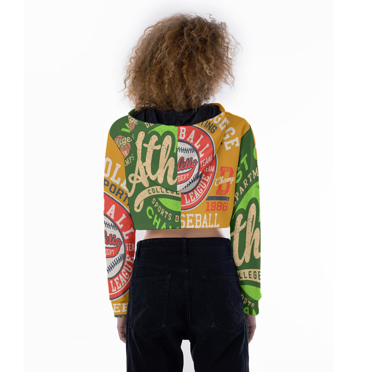 All-Over Print Women's Crop Top Hoodie