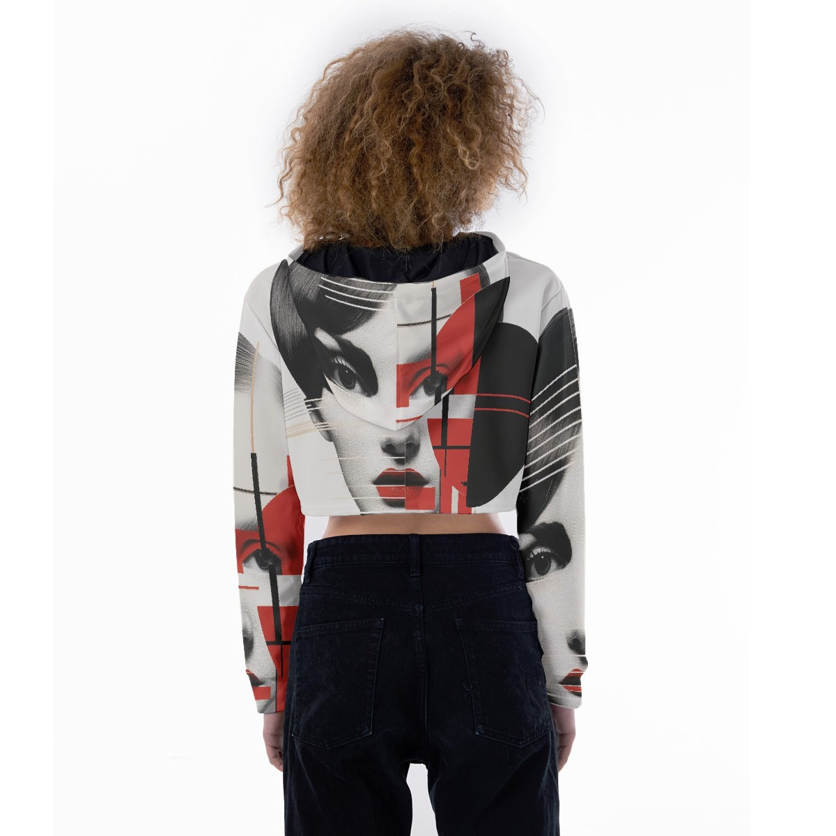 All-Over Print Women's Crop Top Hoodie