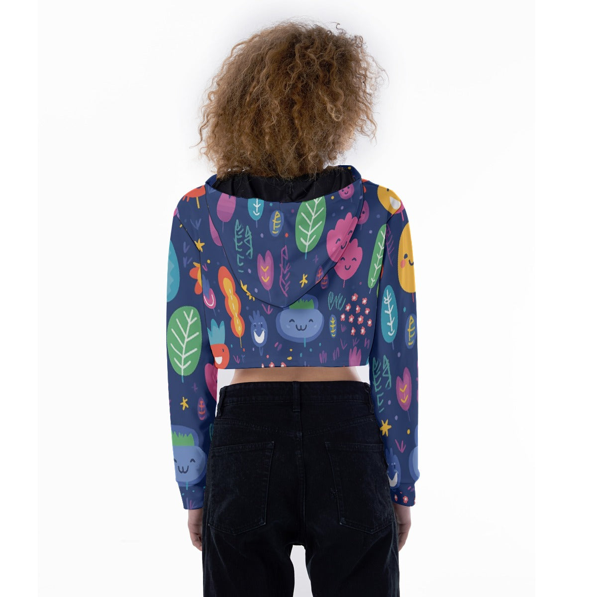 All-Over Print Women's Crop Top Hoodie