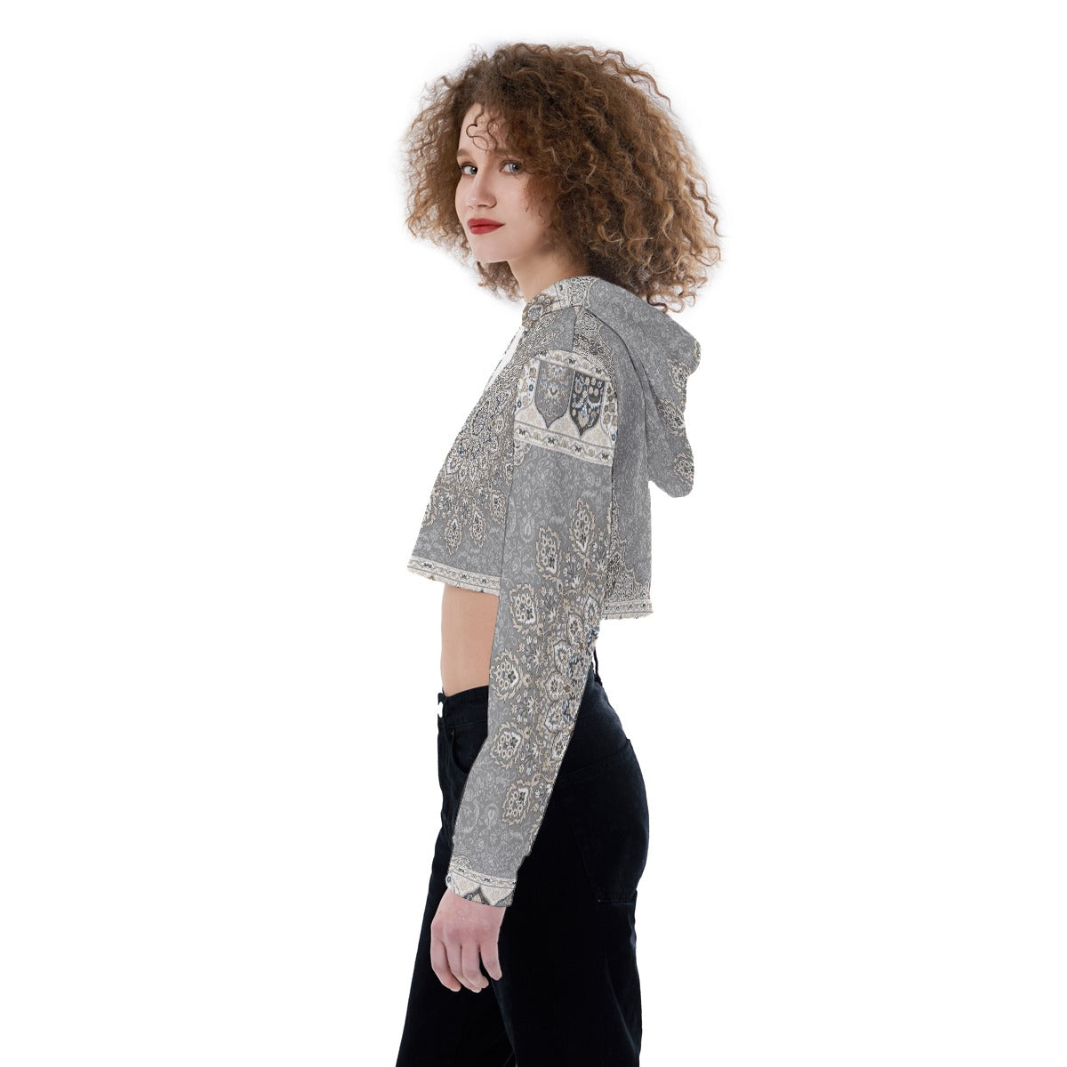 All-Over Print Women's Crop Top Hoodie