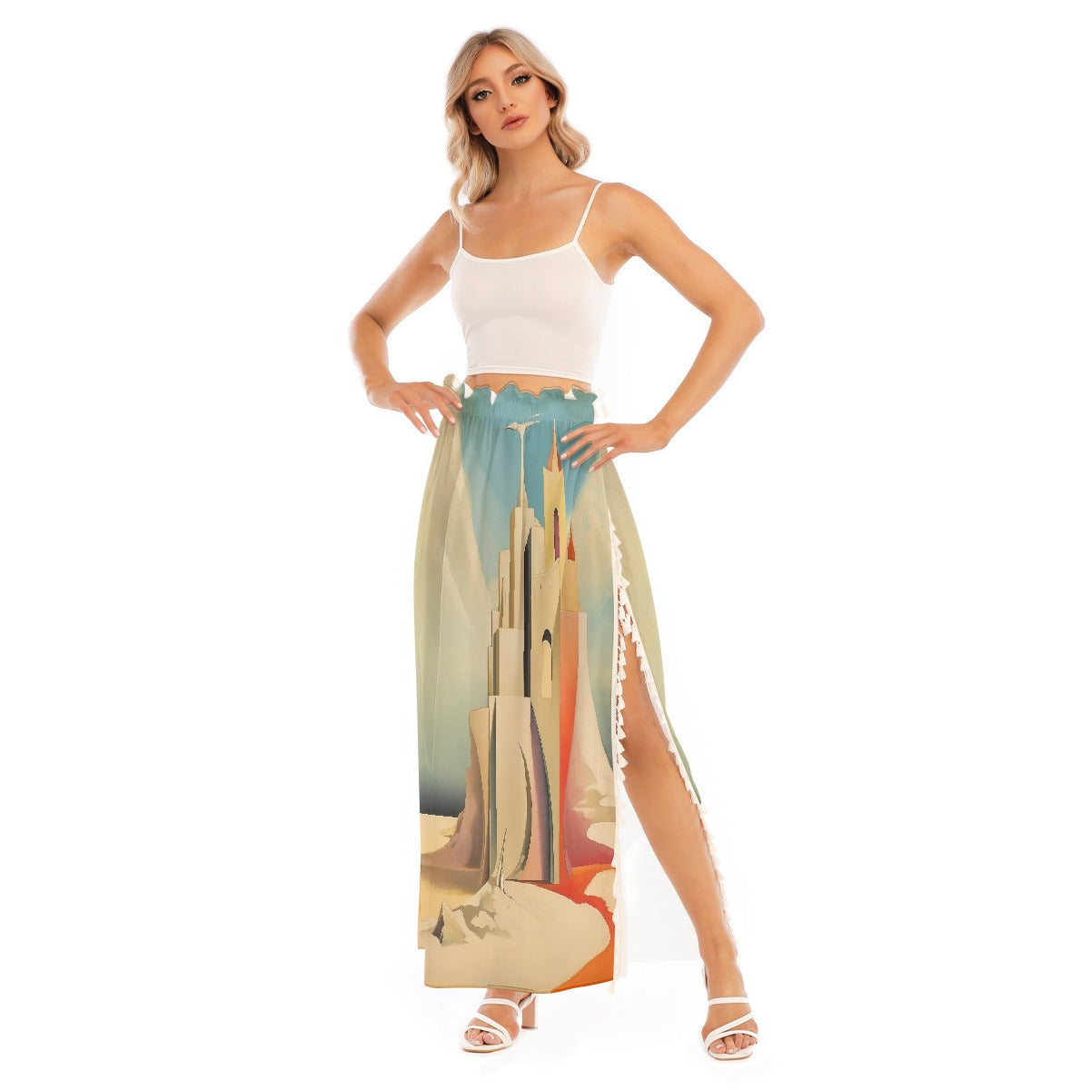 All-Over Print Women's Side Split Skirt