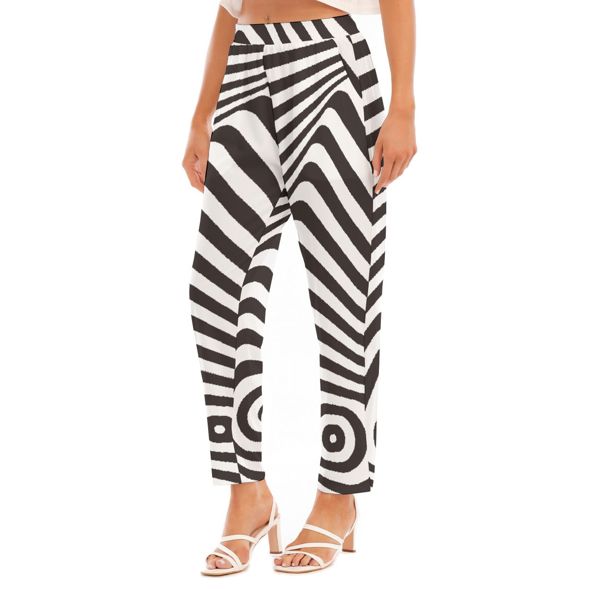 All-Over Print Women's Loose Straight-leg Pants