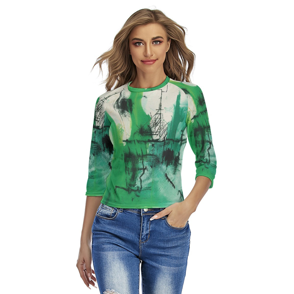 All-Over Print Women's Raglan Sleeves T-shirts